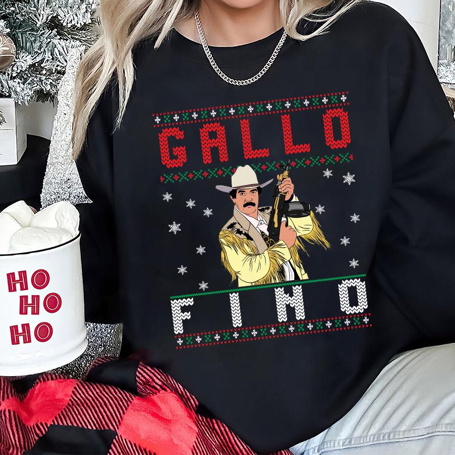 “Gallo Fino” Sweatshirt | Classy Fine Rooster Spanish Idiom Crewneck | Dapper Latino Statement Apparel