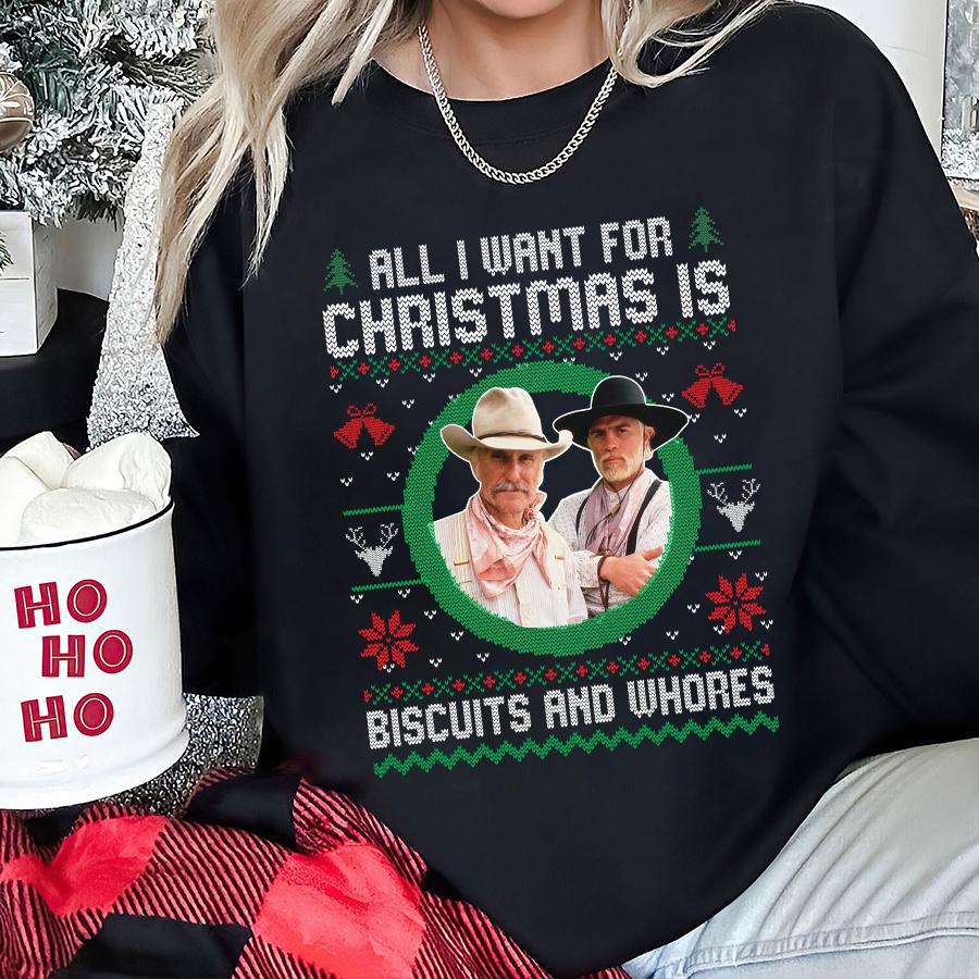 Lonesome Dove Christmas Sweatshirt, Gus McCrae & Woodrow Call, Funny Western Shirt, Cowboy Gift