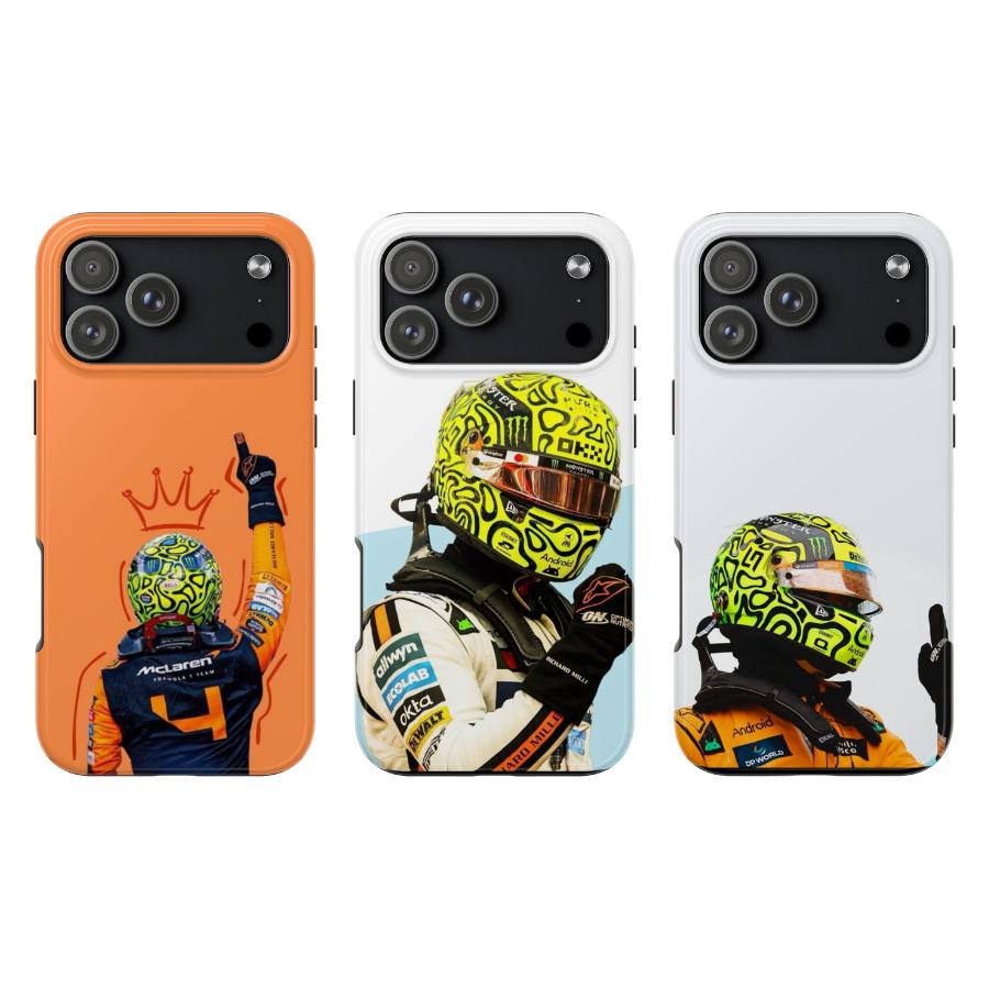 Lando Norris NOR 04 2025 Formula Team Phone Case Dual Layer Protection Phone Case for iPhone 17 Series Dual Layer Touch Case for iPhone 17 Pro Max 17 Pro 16 15 14 13