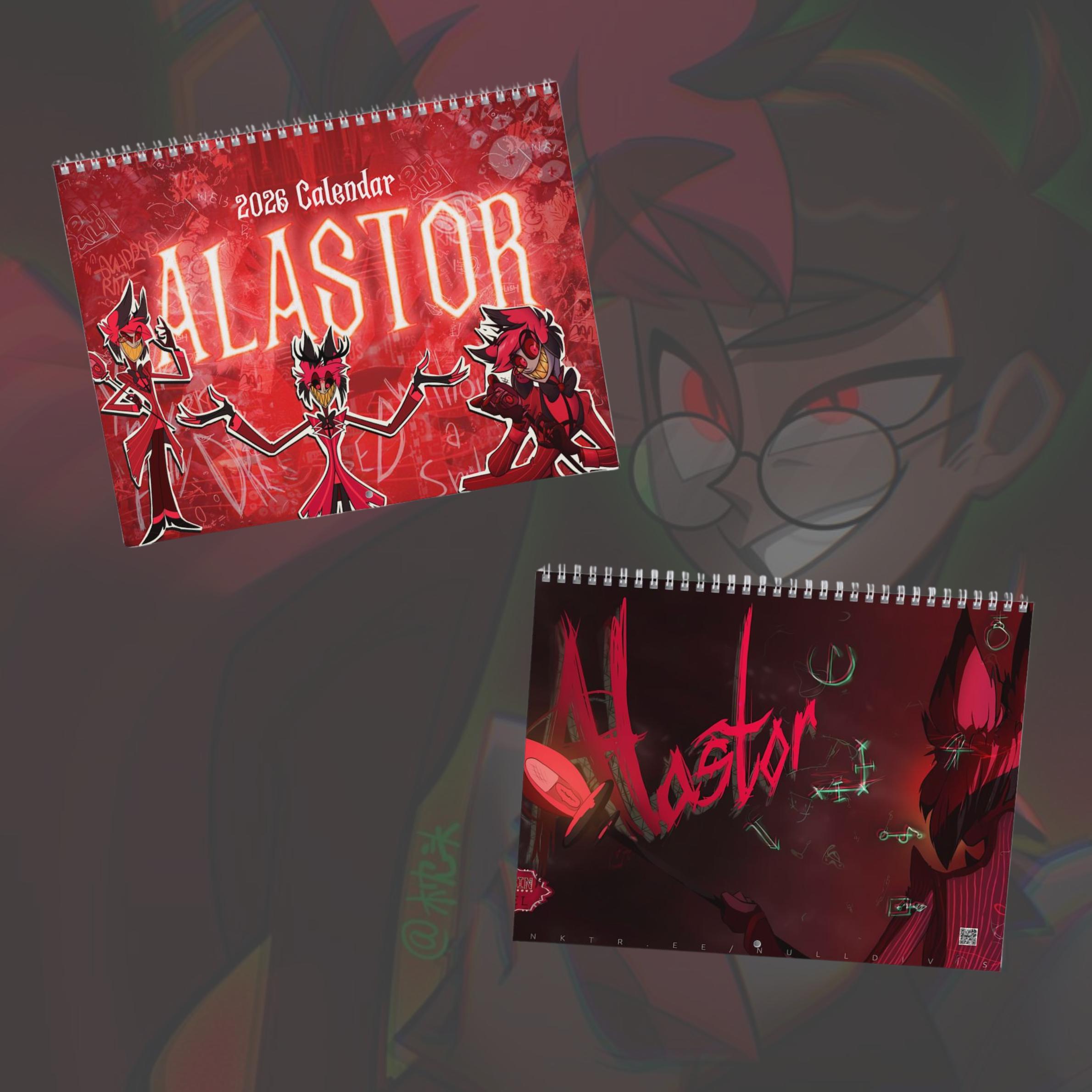 Alastor 2026 Calendar, Hazbin Hotel Merch, Hazbin Hotel Season 2, Movie Merch, Gift For Fans