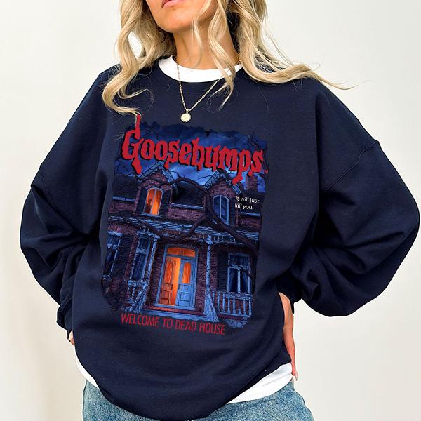 Goosebumps Shirt, Vintage Haunted House Shirt, Horror Graphic Tshirt, Halloween Movie Tee Shirt