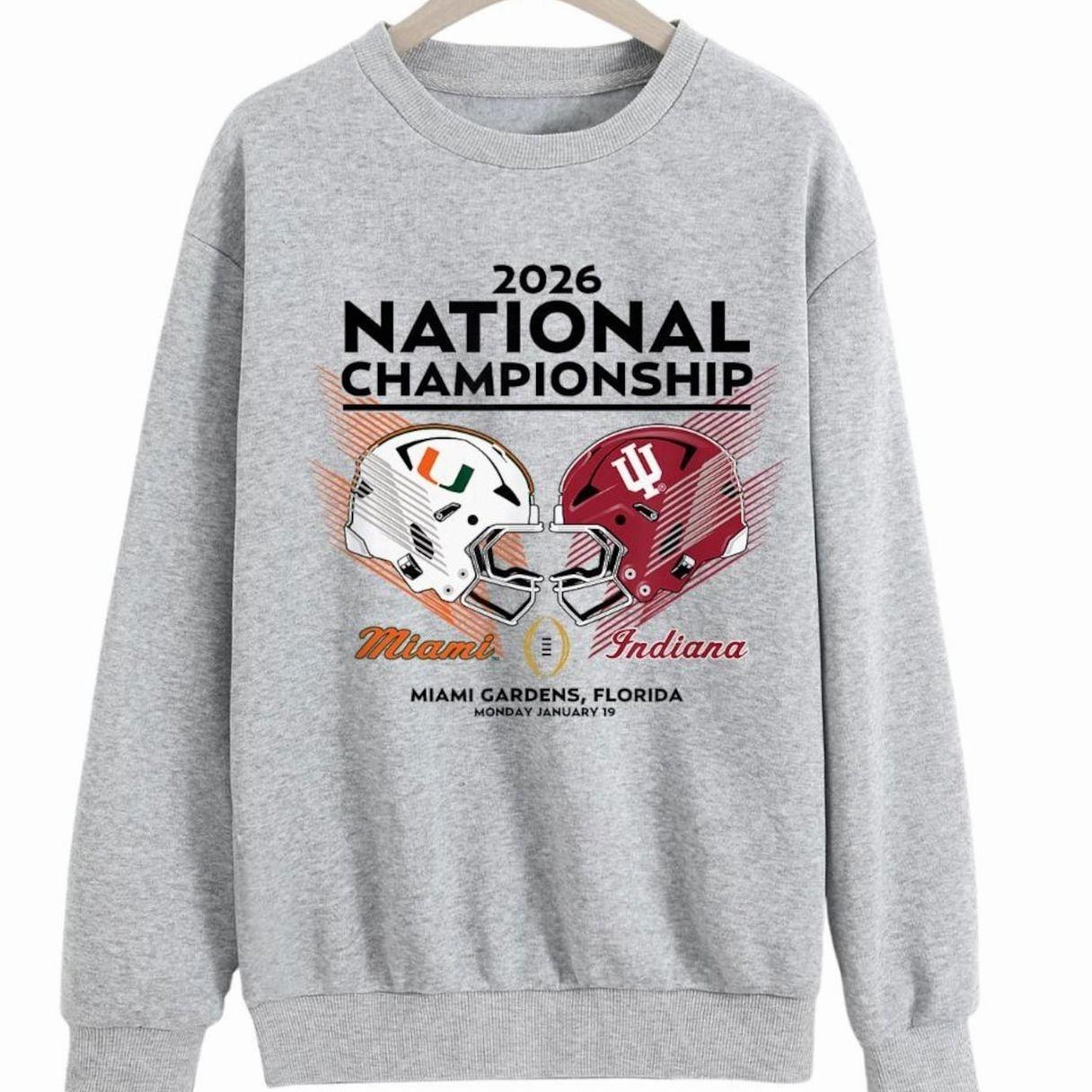 Limited 2026 National Championship Sweatshirt, Miami vs Indiana College Football Sweatshirt, Football University Final Shirt