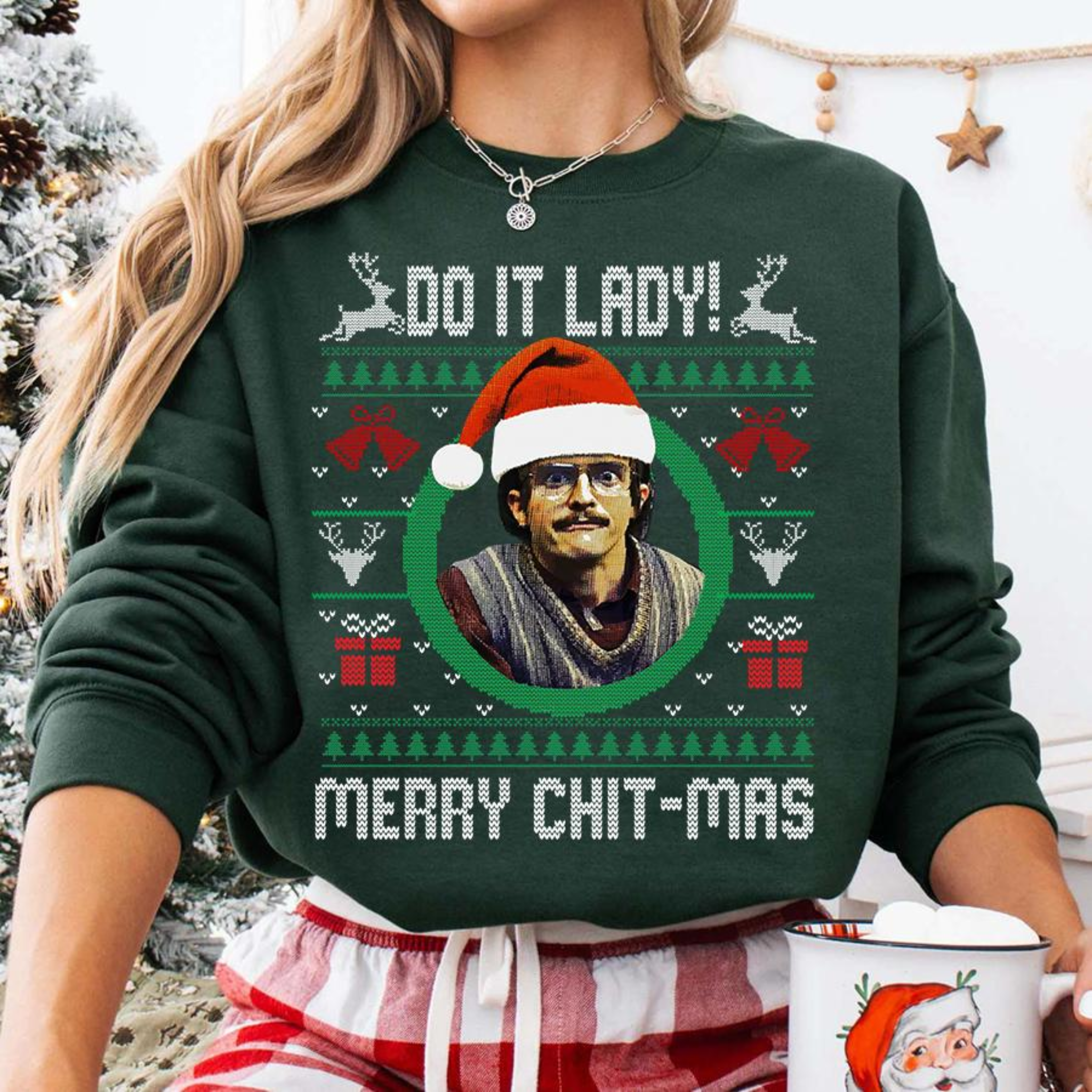 Merry Chit Mas Sweatshirt, Funny Ugly Christmas Sweater