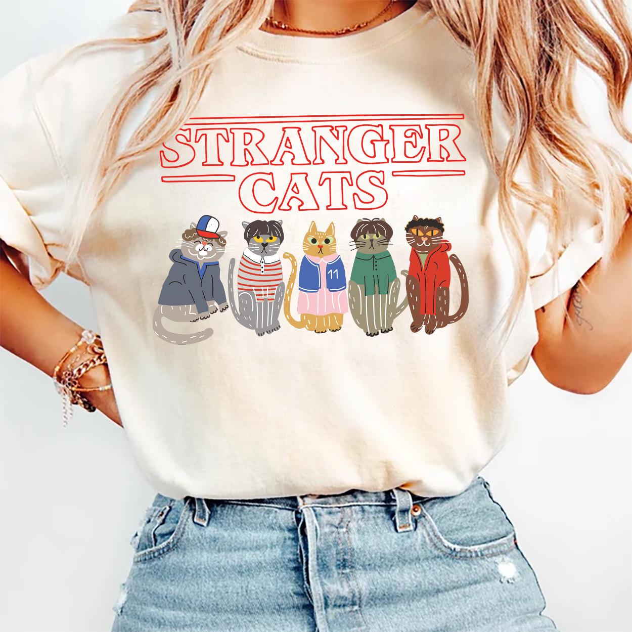Stranger Things Shirt, Stranger Cats Shirt, Stranger Things Merch, Stranger Things Cats Shirt, Stranger Things Gift, Stranger Things