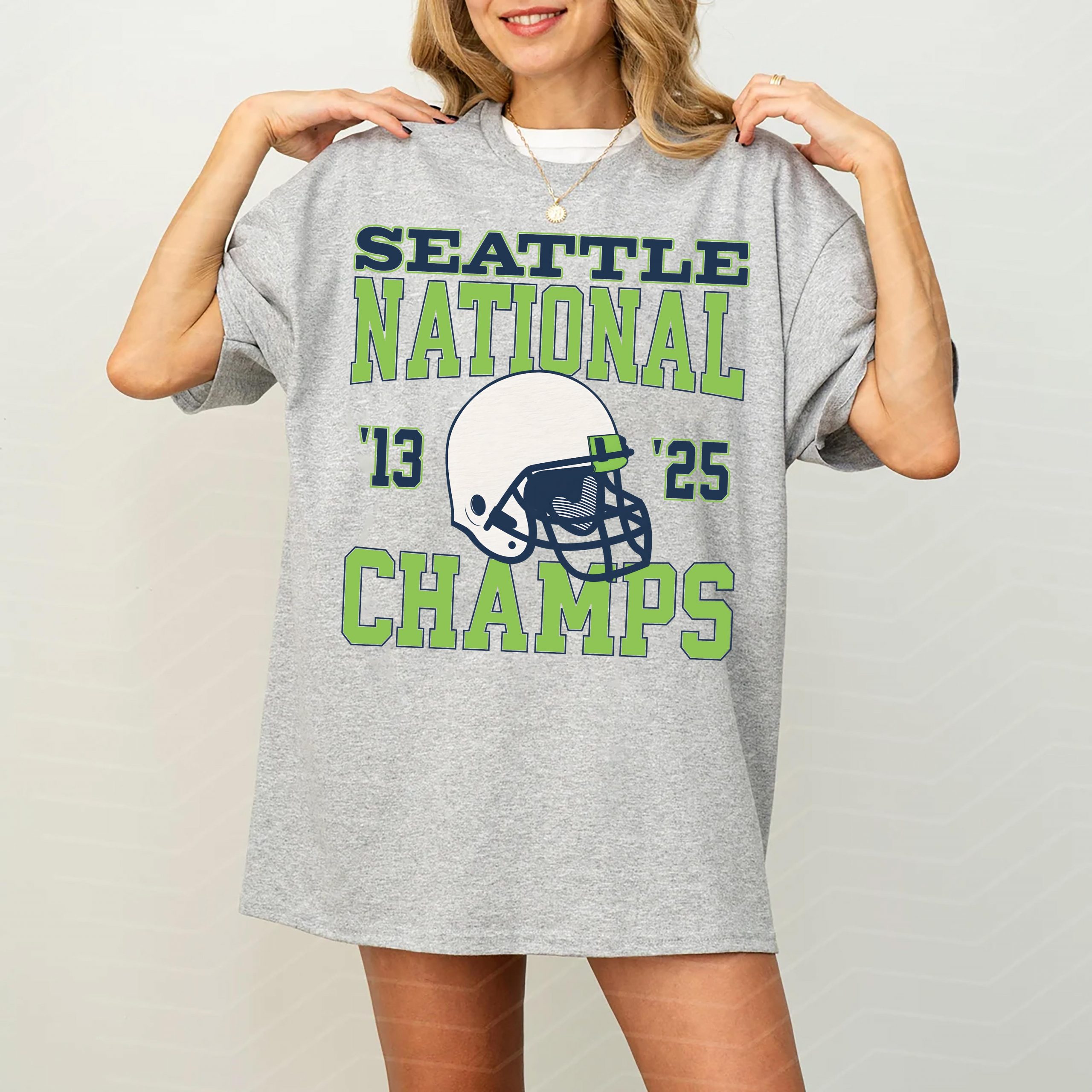 Seatttle Football National Championship Shirt | 2025 Vintage Distressed Champs Shirt, Seahawk Retro Champion Shirt