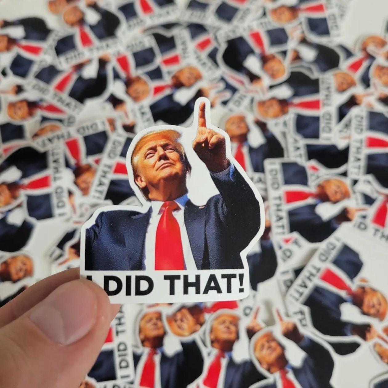 I Did That Trump Donald Meme Sticker Outdoor Waterproof Sticker PackDecals Political Humor – Sticks to Anything