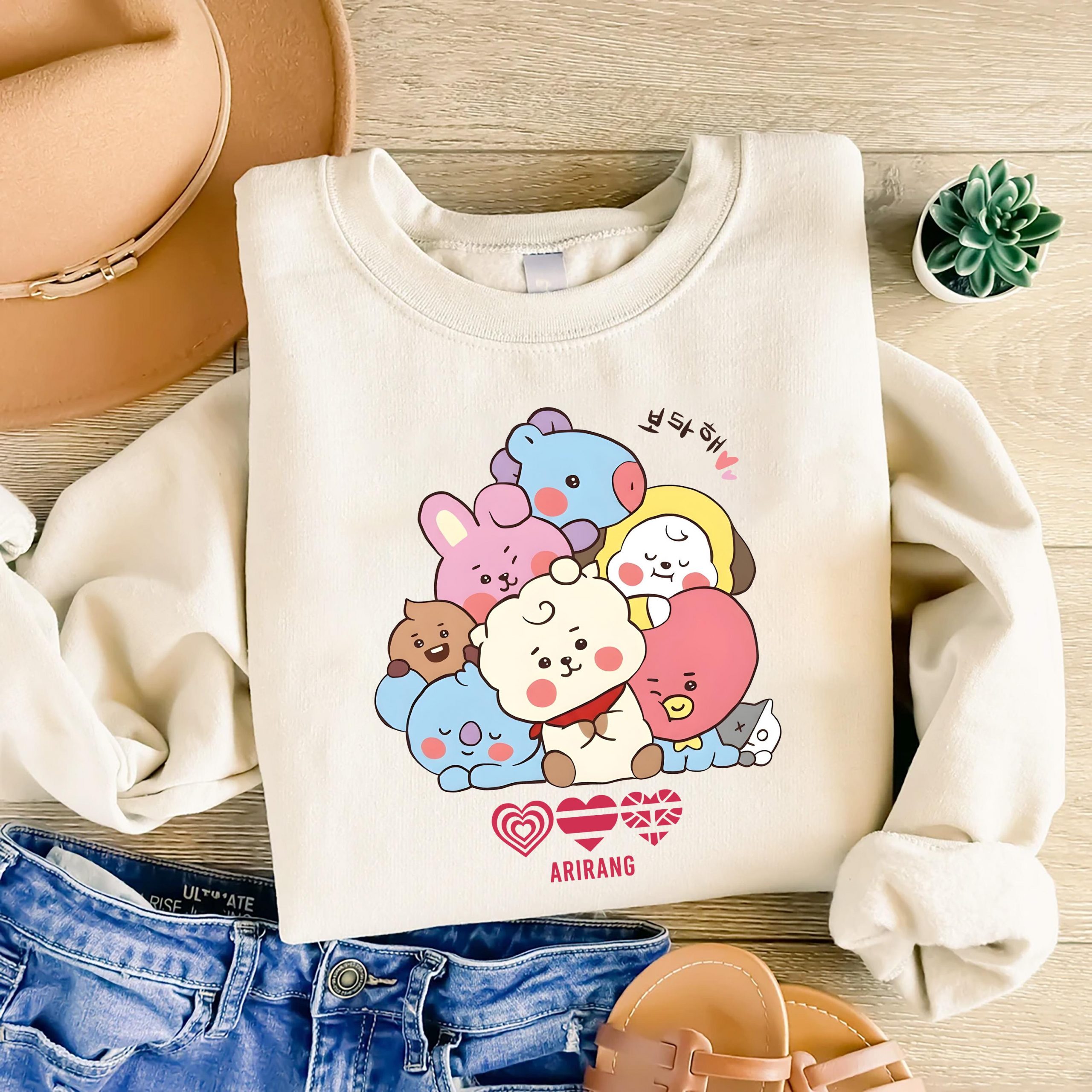 Bt21 Chibi World Tour T-Shirt, 2026 Concert Sweatshirt, Merch Hoodie for Kpop Fan