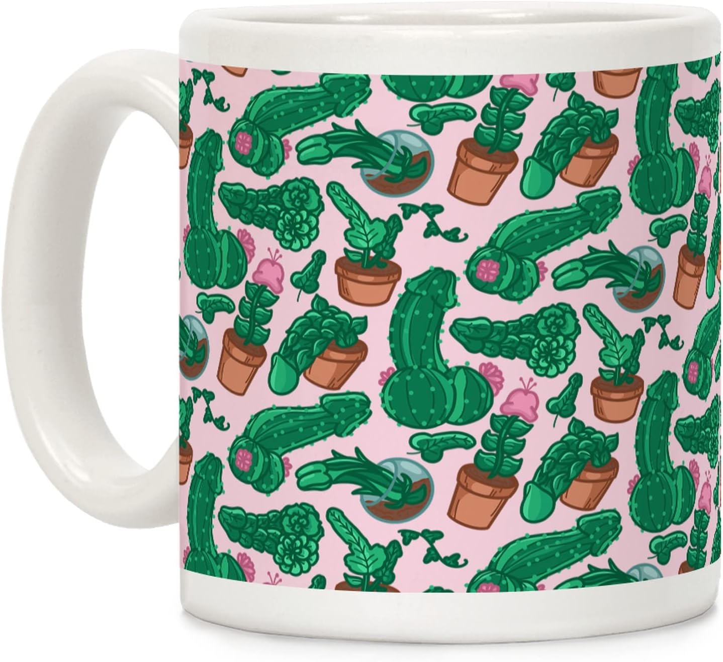 Penis Plant Coffee Mug Funny Coffee Mugs Adult Humor Ceramic Coffee Cups for Plant Lover Dishwasher Safe Novelty Coffee Mugs for Women & Men 11oz
