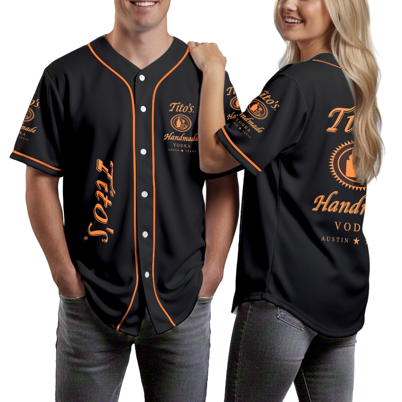 Zynbase Alcohol Baseball Jersey, Mens Vodka Jersey Short Sleeve, Casual Liquor Button Up